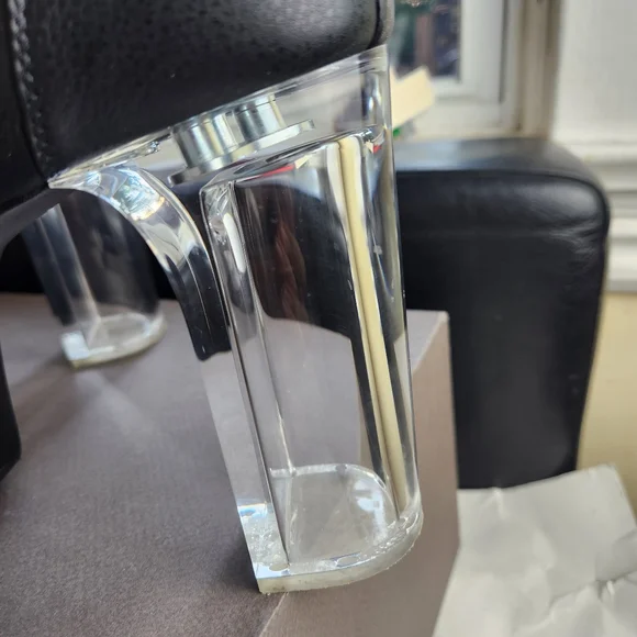 RICK OWENS GRILL KISS LEATHER BOOTS IN BLACK size 40.5 BNWB floor model - Picture 9 of 13